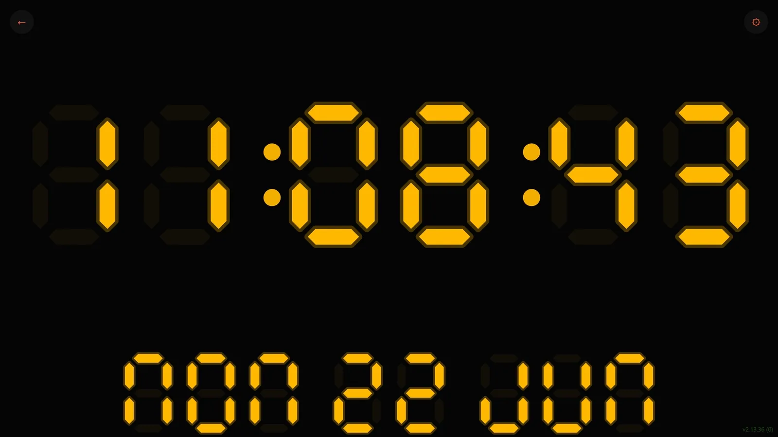 A counter display cycling between an LED clock, a queue counter and a safety board.