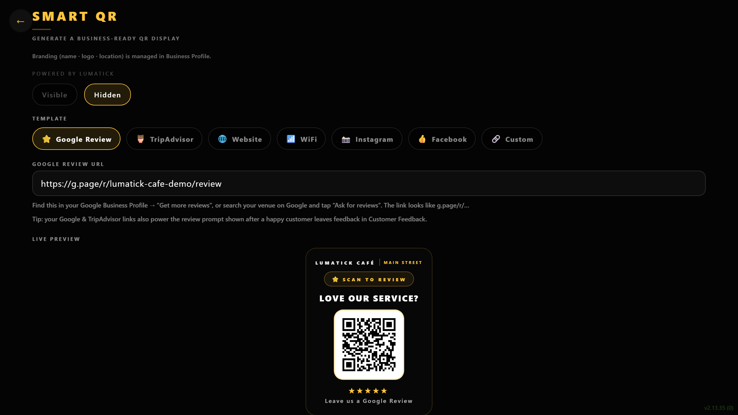 Make 5-star reviews effortless — Smart QR Google Review display