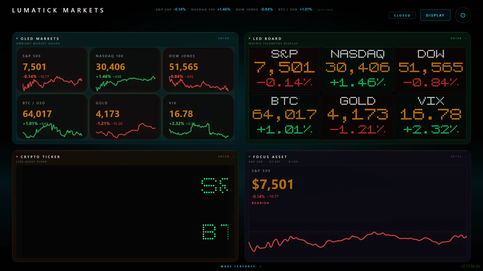 Your board — Pick the symbols you actually watch.
