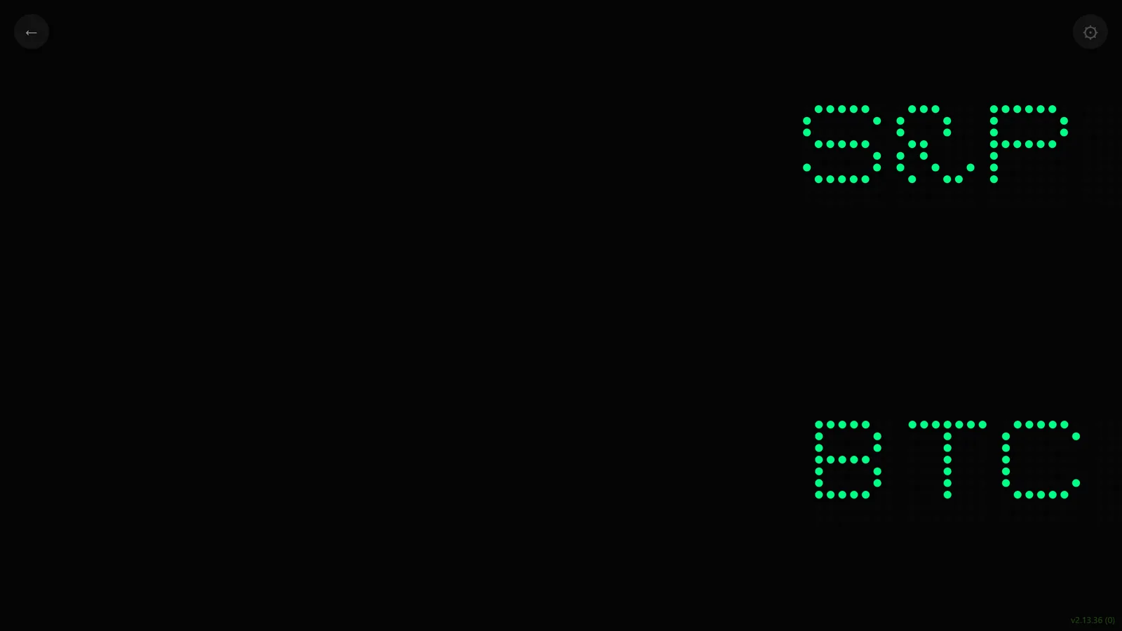 Crypto ticker — A scrolling river of the assets you follow.
